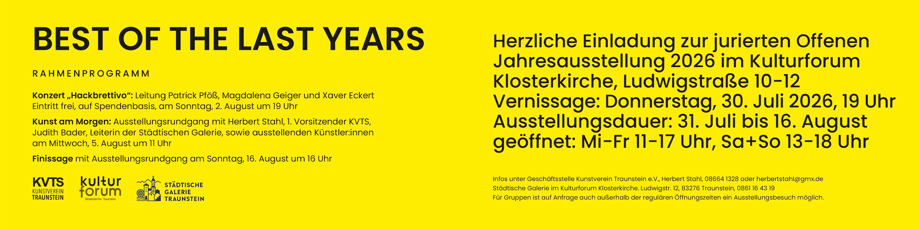 Ausstellung OJA 2026, Kunstsverein Traunstein